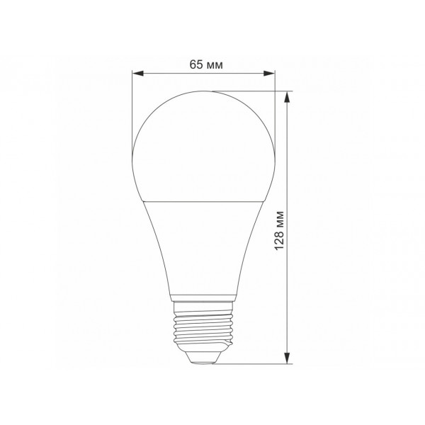 Лампа A65 15W E27 4100K Titanum