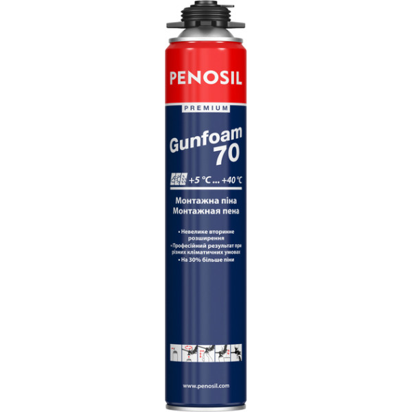 Піна монтажна PENOSIL Premium Gunfoam 880мл/70л