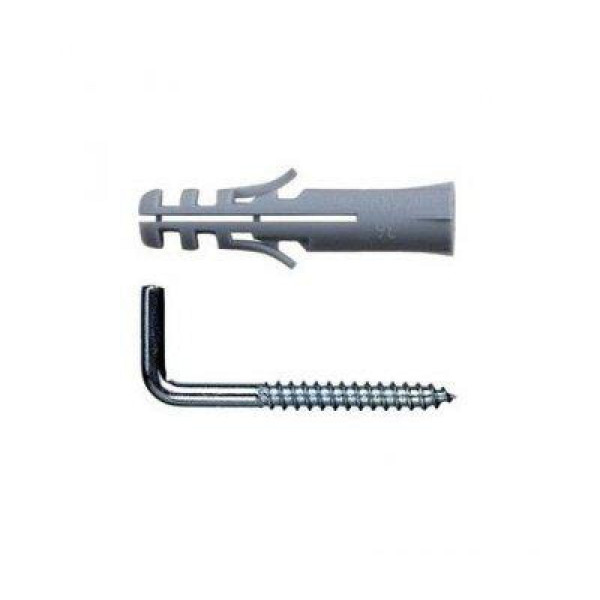Дюбель пластик L крюк Р- 6*30