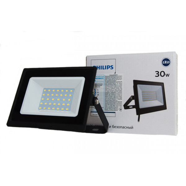 Прожектор 70W 3000K IP65 Philips чорний