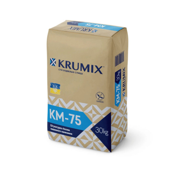 Штукатурка машинного нанесення KM-75 KRUMIX (30кг)