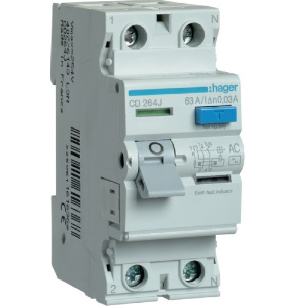 УЗО Hager CD264J 2Р/63А ,30mA