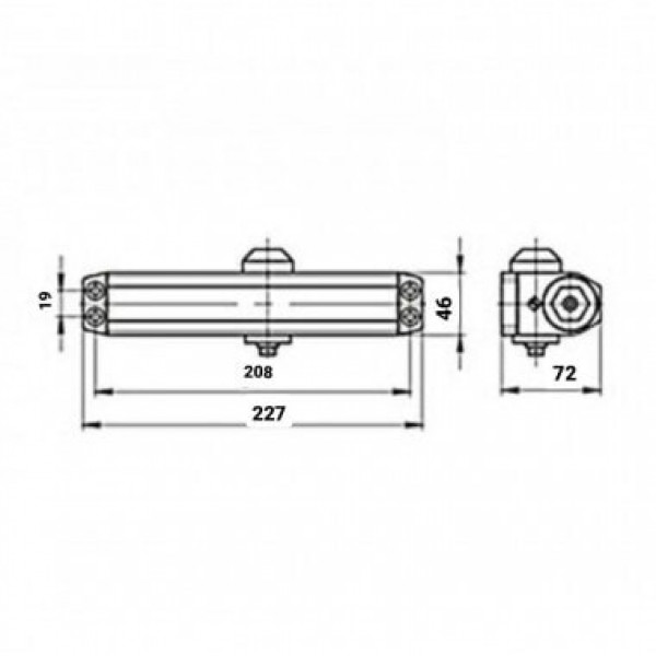Доводчик FUARO DC-20-5 WH 80-120кг, білий