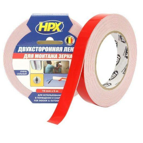 Стрічка двохстроння спінена 19мм х5м HPX DS1905