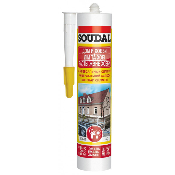 Герметик силікон. унів. Soudal 280 мл чорний