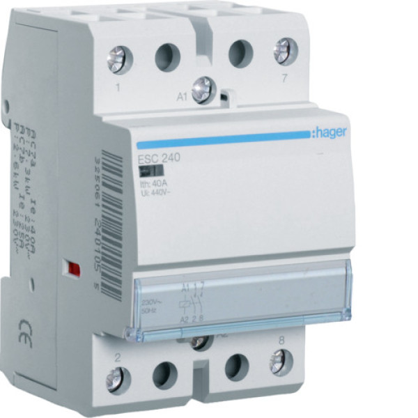 Контактор 40A 2НВ, 230В Hager ESC240