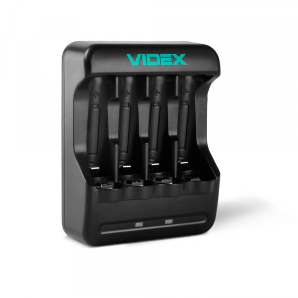 Зарядн пристр унів. x4 Ni-MH/Cd: АА, ААА, 5V Videx VCH-N401