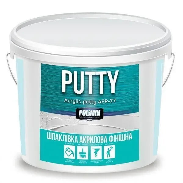 Шпаклівка акрилова фінішна AFP-77 (8кг) PUTTY 77/8