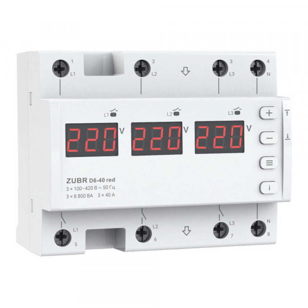 Реле напруги ZUBR D6-40 RED red
