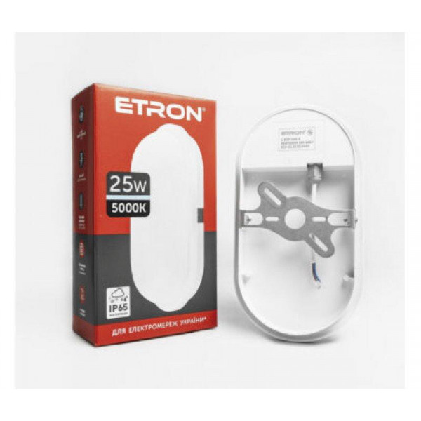 Світильник овал накладний 25W 5000K IP65 Etron 1-ECP-509-E