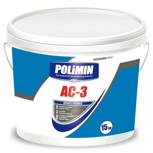 Фарба-грунт АС-3, Контакт-Грунт, POLIMIN 15кг/10л АС-3 15кг/10л