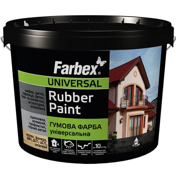 Фарба гумова графіт 3,5кг Farbex RAL 7024