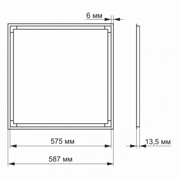 Свiтильник LED Panel ART 40W 5000K Videx VL-PA405W