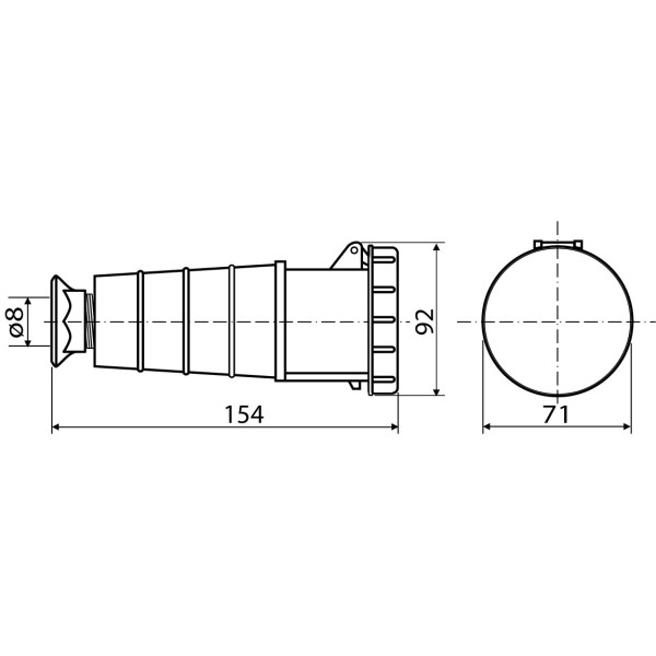 Розетка силова переносна 225 3P+PE+N 32A/5 380V Ас A0080020006
