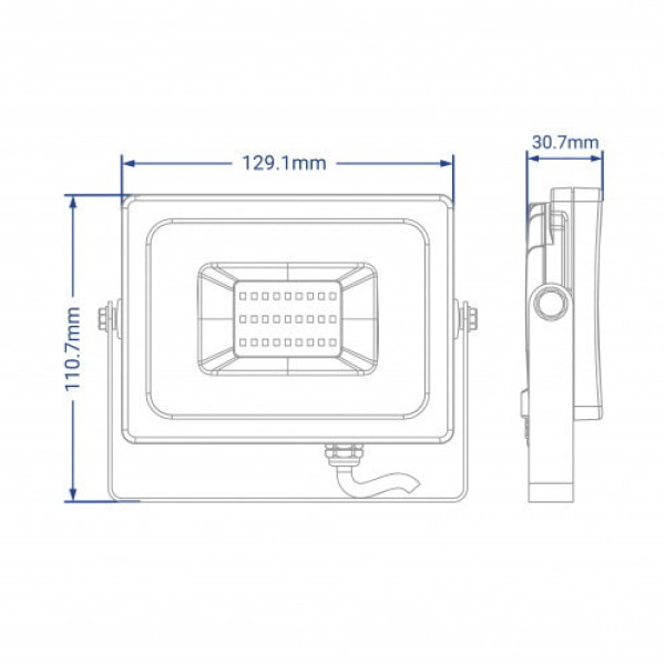 Прожектор  30W 6400K IP65 Feron чорний