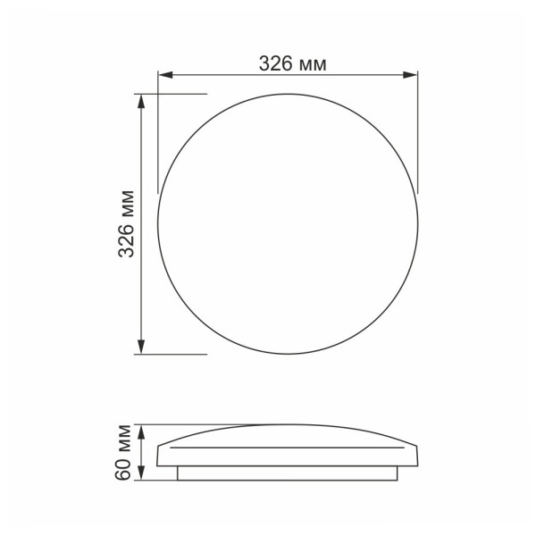 Світильник LED круг 24W 4100K прямокутник Videx
