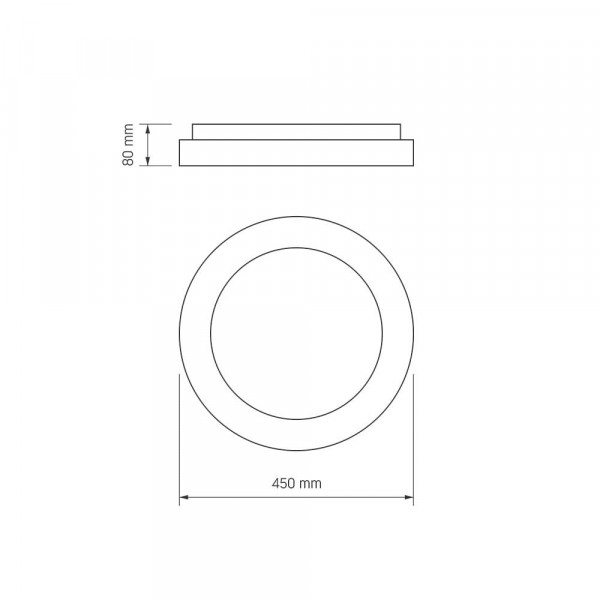 Світильник LED круг накл EDGE-RC BLACK 72W Videx VLE-ERC-72B