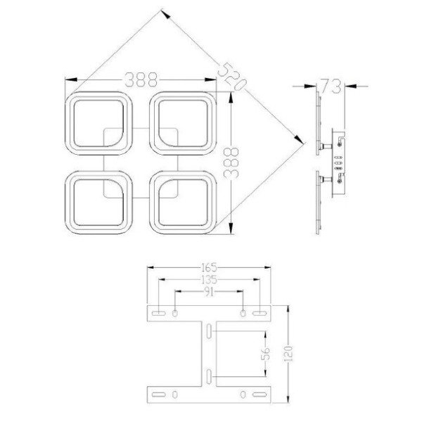 Світлодіодна люстра Luminaria 60W білий з д/у ROOM WH 4S