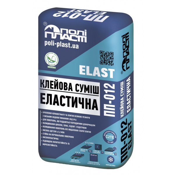 Клей для плитки 600х600мм ПП-012 Elast Поліп(25кг)