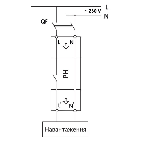 Реле напруги НоваТек PH-63tс (max 63А) 14кВт термо NTRN06302