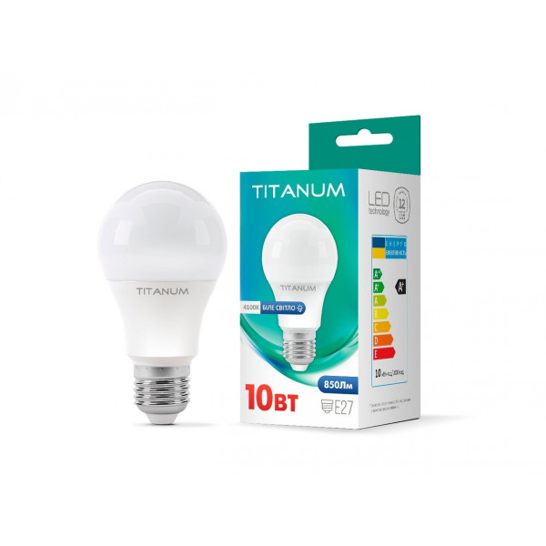 Лампа A60 10W E27 4100K Titanum