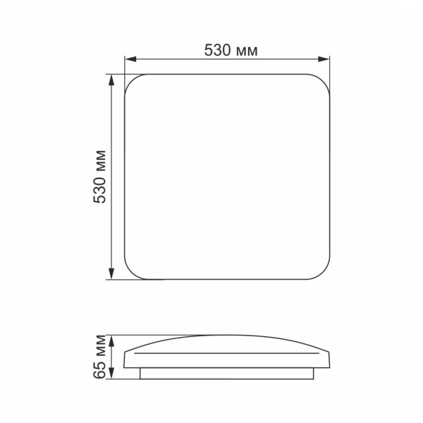 Світильник LED квадрат наклад 72W 2800-6000K Videx VL-CLSS-72