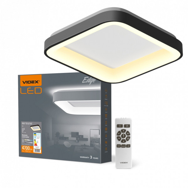 Світильник LED квадрат накл EDGE-SC BLACK 72W Videx