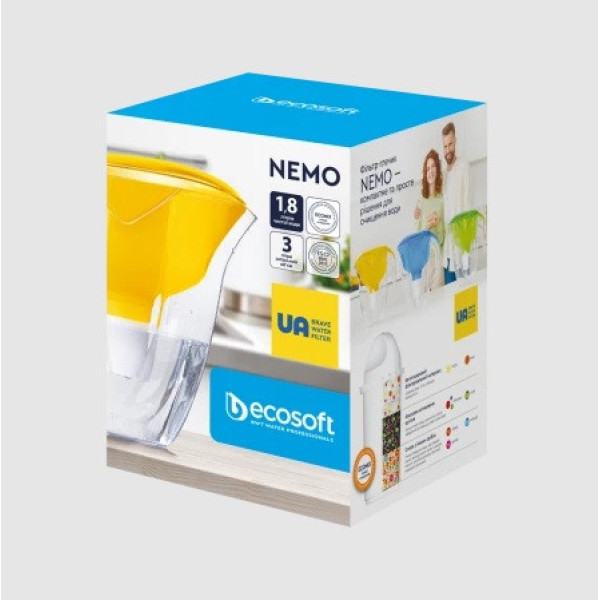 Фільтр глечик Еcosoft Немо жовтий 3л 02672