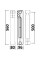Радіатор біметалічний QUEEN THERM 96/500 1 секції QUEENTHER Al+Fe