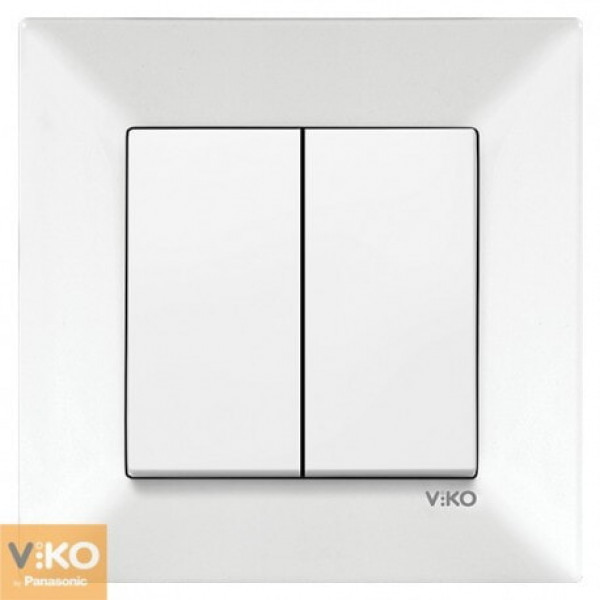 Вимикач 2-й VI-KO (Meridian) білий 90970002-WH