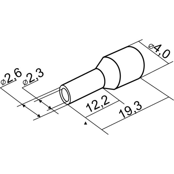 Накінечник трубчастий 2,5-12мм (100шт) сині Аско/T НТ 2,5-12