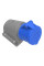 Розетка силова кутова 2P+PE 32A 220V Bemis BC1-3403-2535