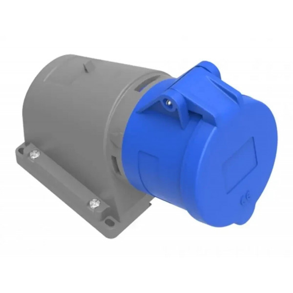 Розетка силова кутова 2P+PE 32A 220V Bemis BC1-3403-2535