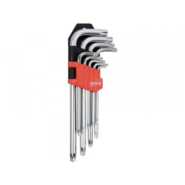 Ключі Г-подібні TORX Yato набір 9шт Т10-Т50 YT-0511