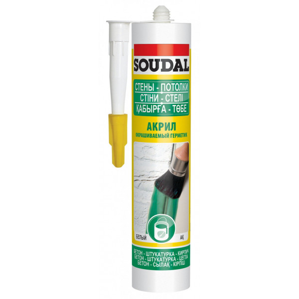 Герметик акриловий Soudal 280 мл коричневий