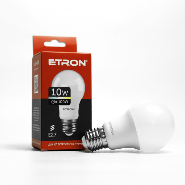 Лампа A60 10W E27 4200K/4000K ETRON 1-ELP-008