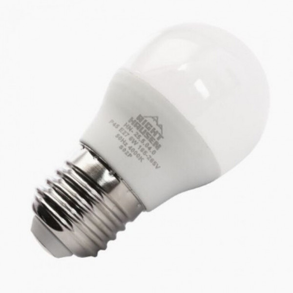 Лампа G45 6W E27 4000K RH HN-255040
