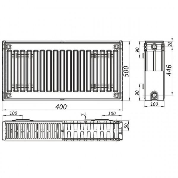 Радіатор QUEEN THERM TYPE 22 500/ 400