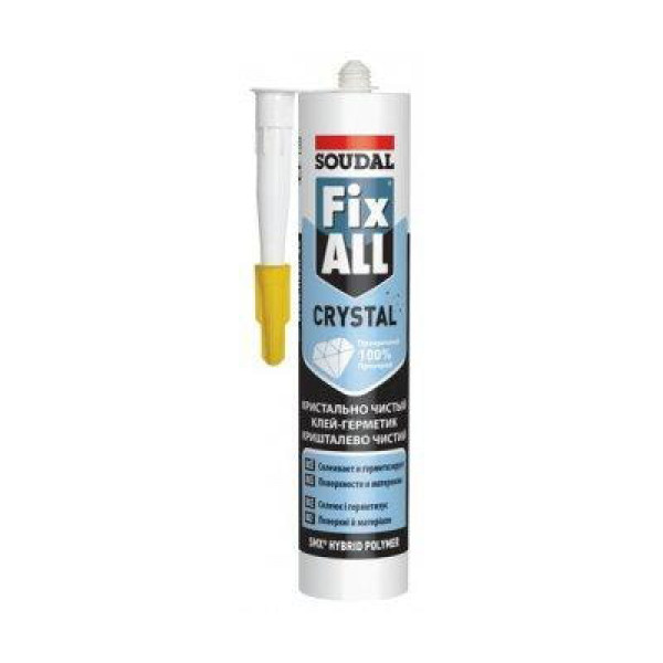 Клей-герметик FIX ALL Crystal прозор Soudal 290 мл