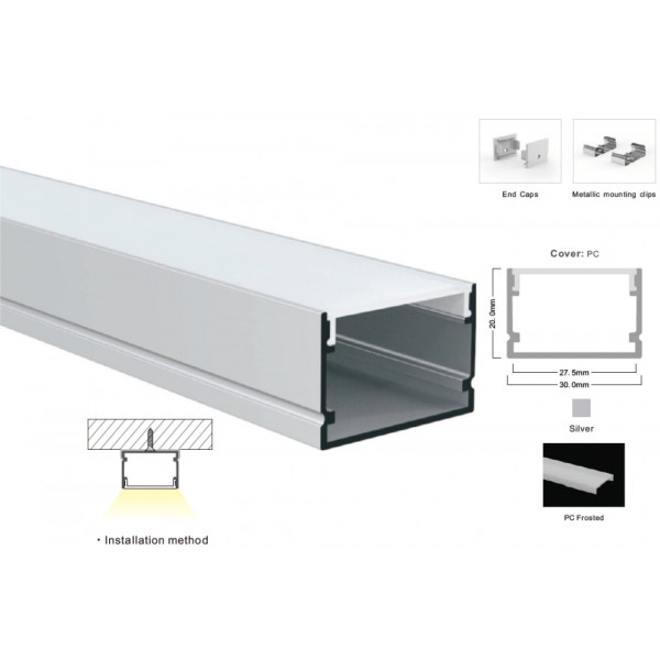 Led розсіювач матовий LP-SL133 3м SVL
