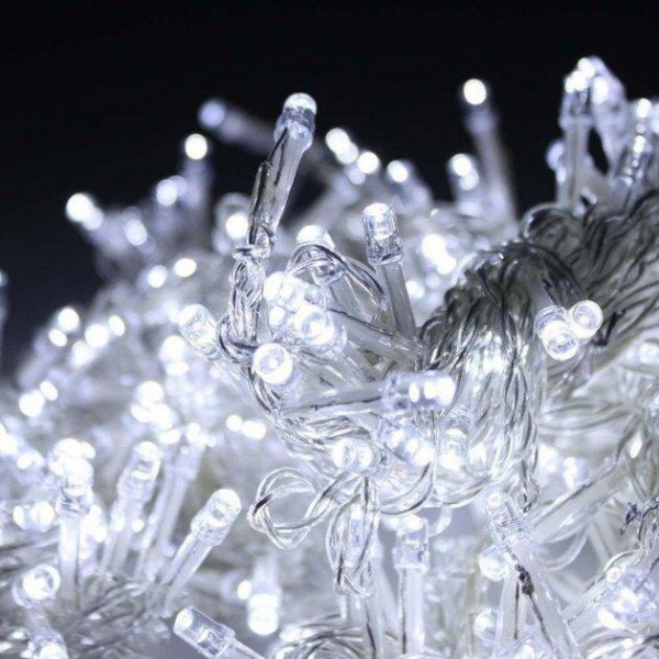 Гірлянда 100LED 5м білий/прозор 220V Delux