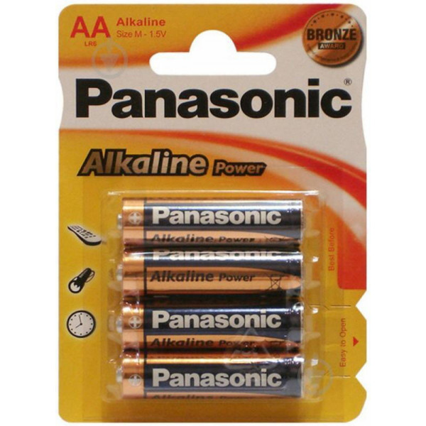 Батарейка лужна PANASONIC AA/LR06 1,5 V (4шт)