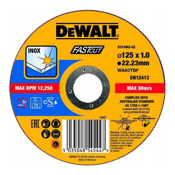 Круг відрізний по металу 125х1,0х22 DeWalt