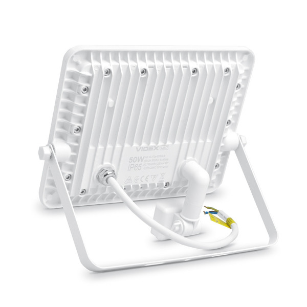Прожектор 50W 5000K з датчиком руху та освіт Videx VL-F2е505W-S