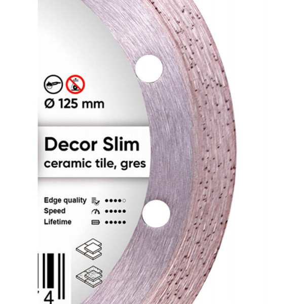 Круг алмазний 125 22.2 плитка DECOR Slim Distar 5D 11115427010