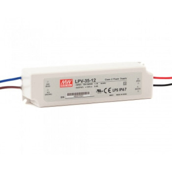 Трансформатор для свет.ленты 24V 35W MEAN WELL LPV-35-24