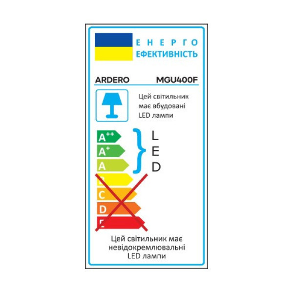 Трековий світильник 12W 4000K MGU400F 36гр чорн Ar MGU400F ARD 48V
