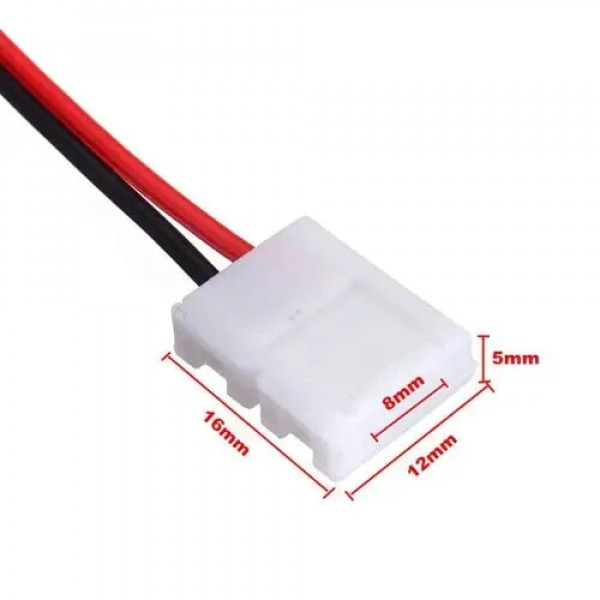 Конектор для Led стрічки 8мм (зажим-провод) Biom SC-04-SW-8-2