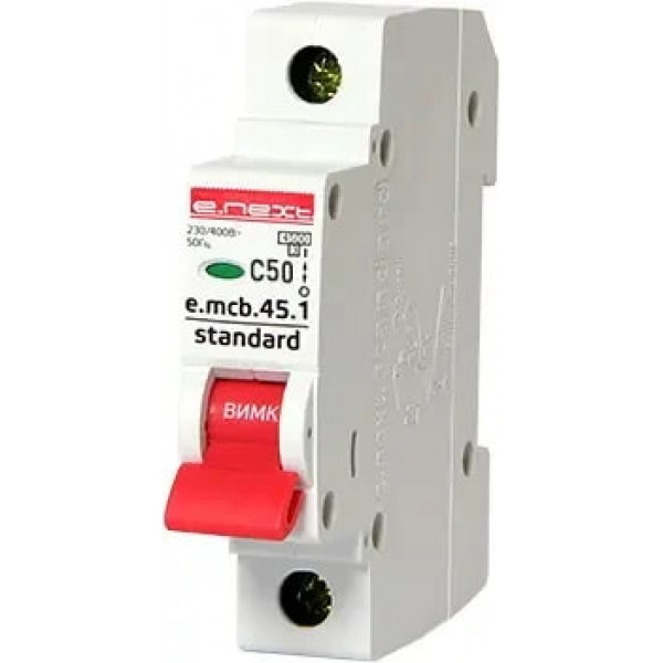 Автомат 1P/50A C e.mcb.stand.45.1. E.NEXT
