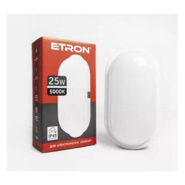 Світильник овал накладний 25W 5000K IP65 Etron 1-ECP-509-E
